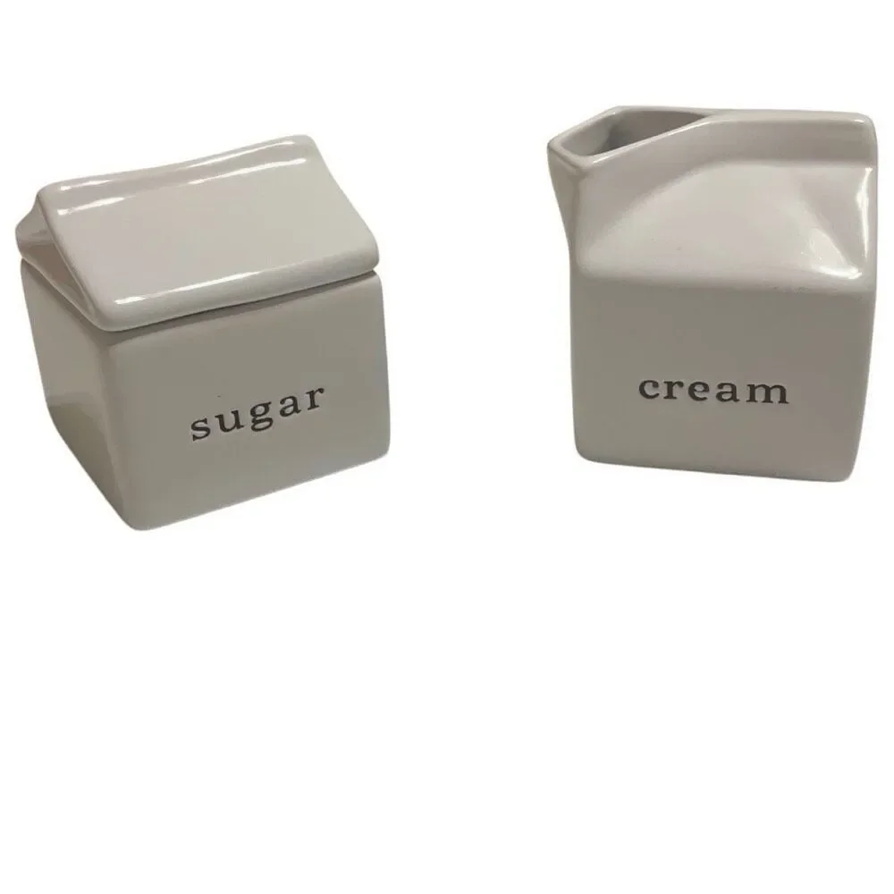 Crate&Barrel White Sugar and Cream Set